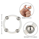 Steel Beaded Silicone Cock Ring XL > Sex Toys For Men > Love Rings